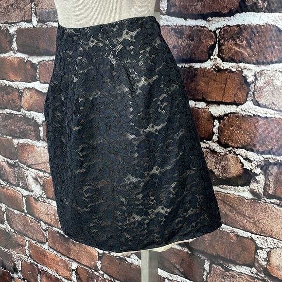 Misha Nonoo Mini Skirt Cream Black Lace Size 0 XS - Picture 6 of 13
